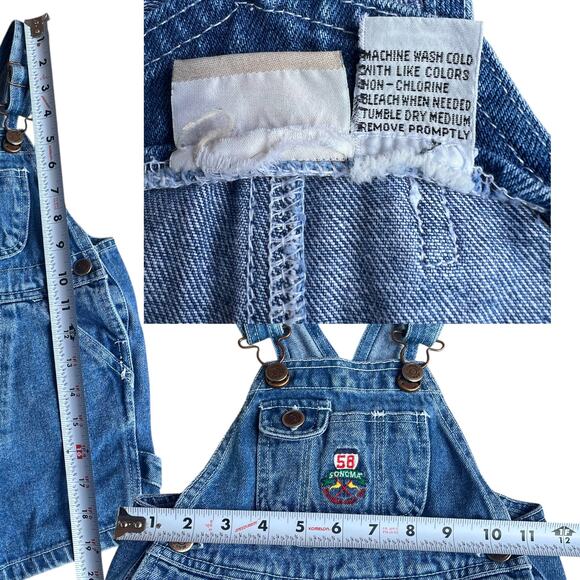 Sonoma Genuine Jean Co. Denim Overalls Kids Sz 3T - Picture 3 of 5